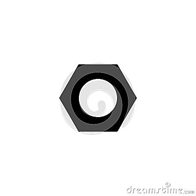 Nut bolt vector icon Vector Illustration